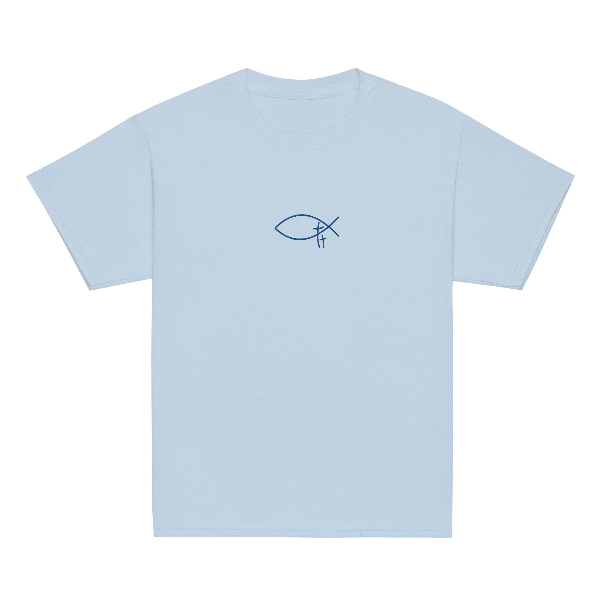 Christliche Kinderkleidung mit hochwertiger Stickerei. Minimalistische Kinder T-Shirts. Faith Streetwear beloved.Identity