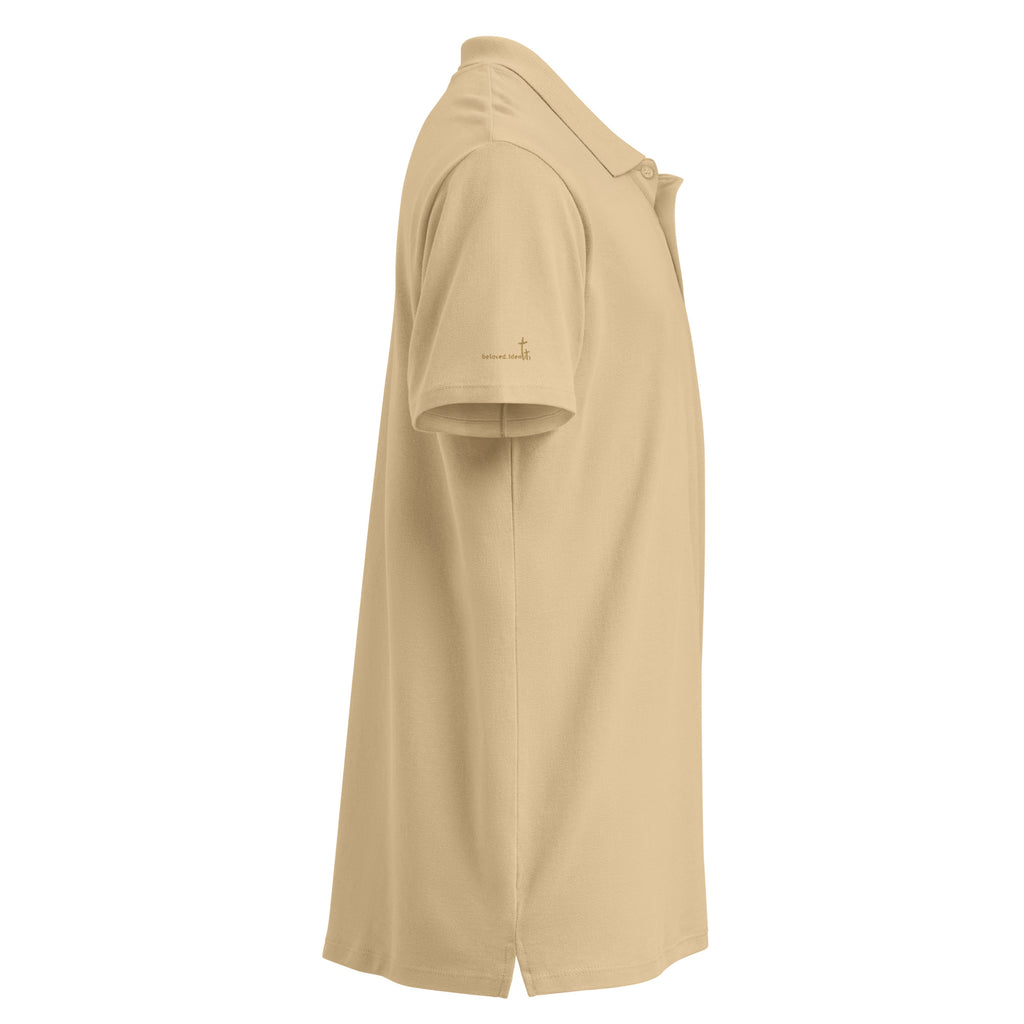 Christliches Herren Poloshirt aus gekämmter Baumwolle mit gesticktem Symbol. Zeitloses Faith Polo mit klassischem, elegantem Kragen –  deine Identität in Christus.