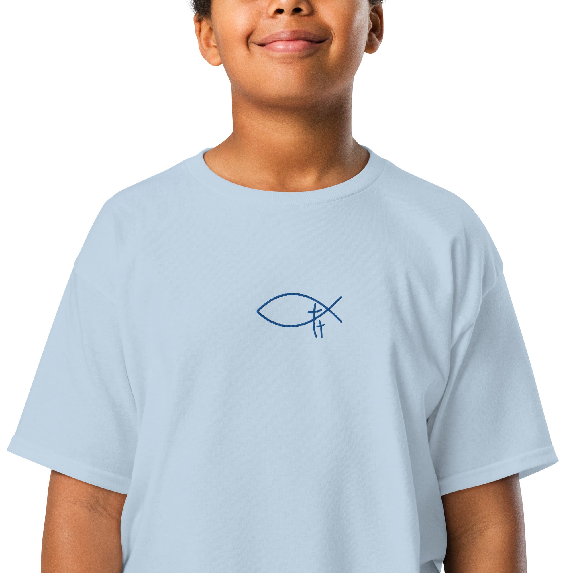 Christliche Kinderkleidung mit hochwertiger Stickerei. Minimalistische Kinder T-Shirts. Faith Streetwear beloved.Identity