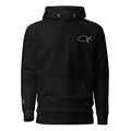Christlicher Damen Hoodie mit minimalistischem Stick Logo. Weicher Faith Hoodie aus Baumwolle mit Kapuze und Tasche – inspiriert von Identität in Christus.