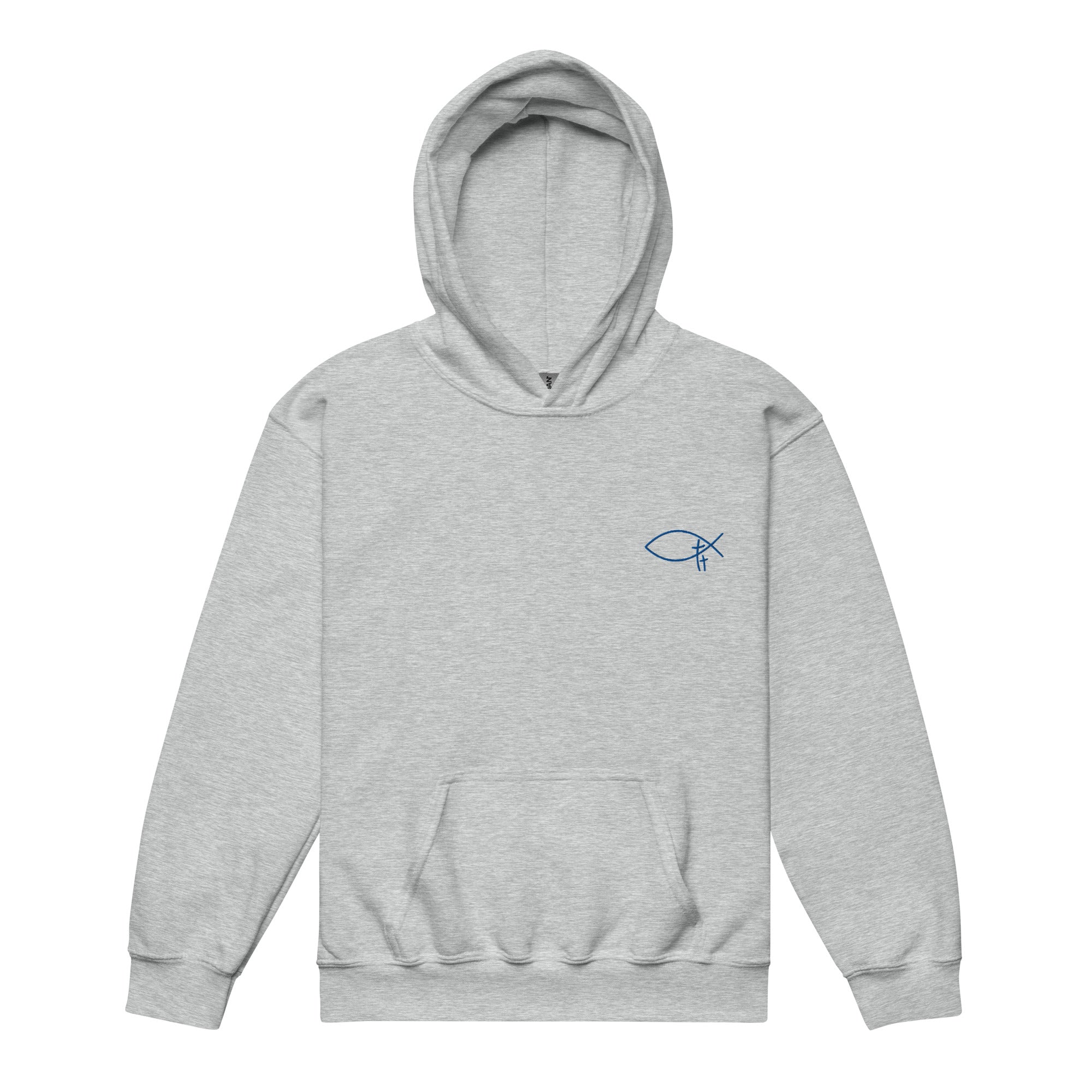 Christliche Kinderkleidung mit hochwertiger Stickerei. Minimalistische Kids Hoodies.