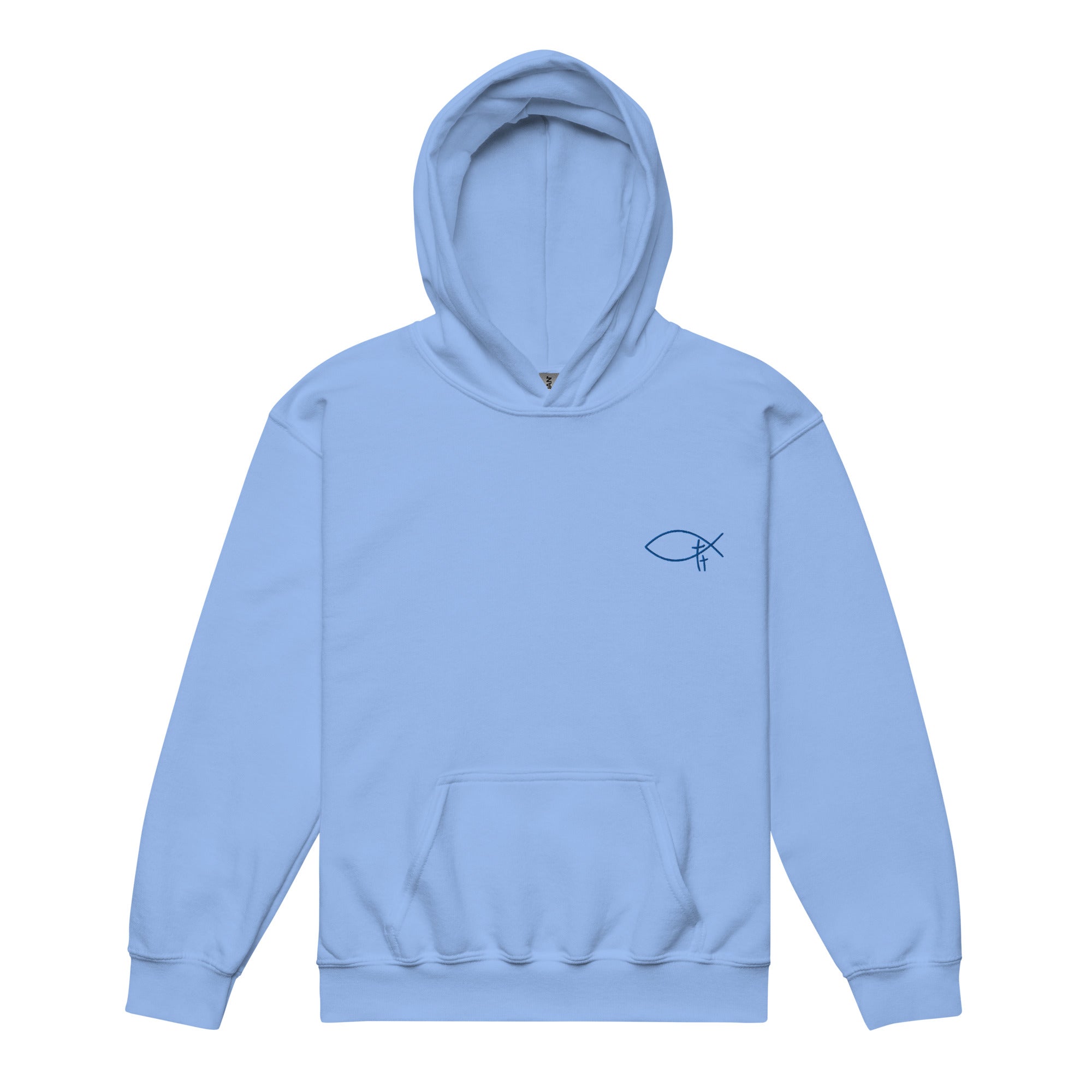 Christliche Kinderkleidung mit hochwertiger Stickerei. Minimalistische Kids Hoodies.
