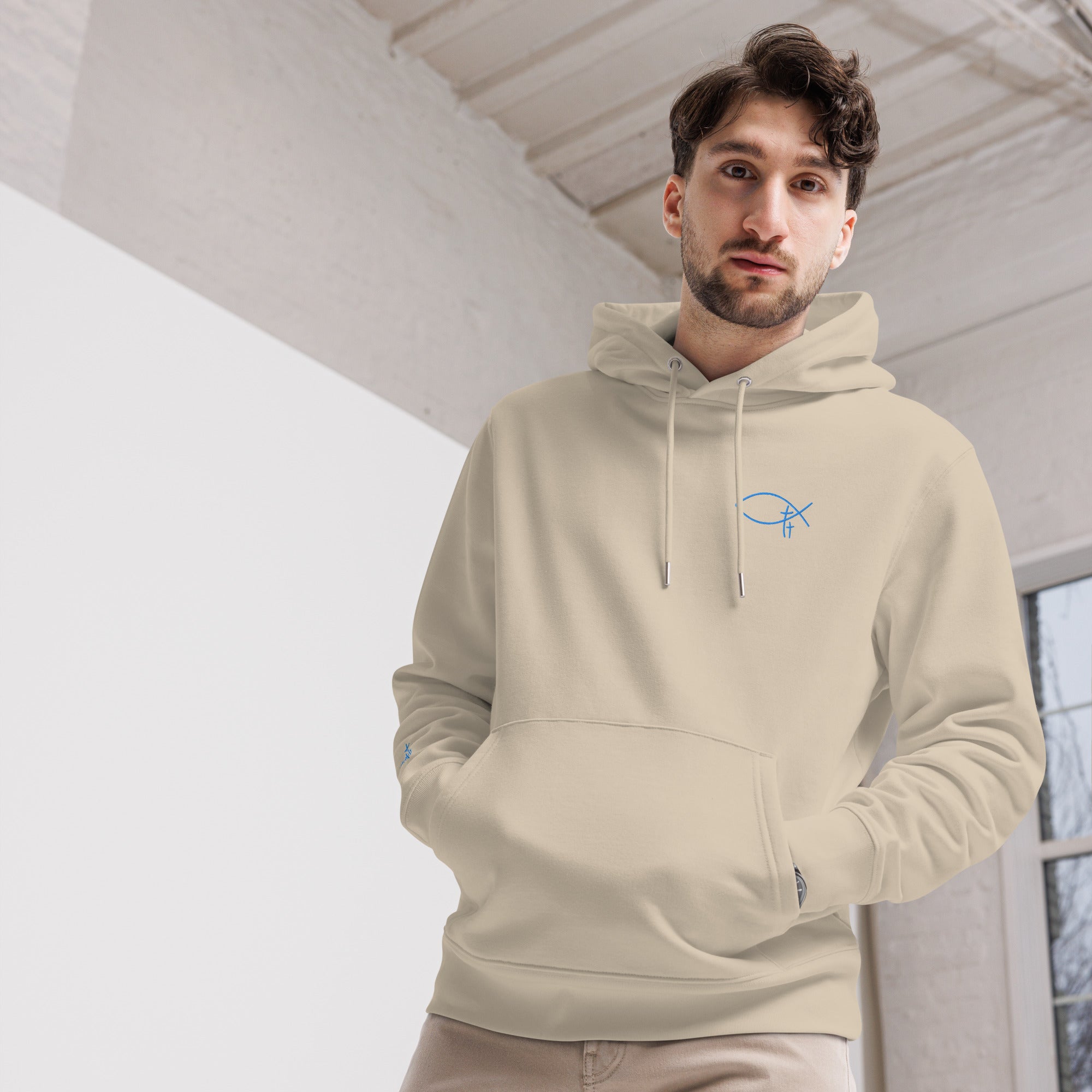 Minimalistischer christlicher Hoodie für Männer aus Baumwolle – beloved.identity