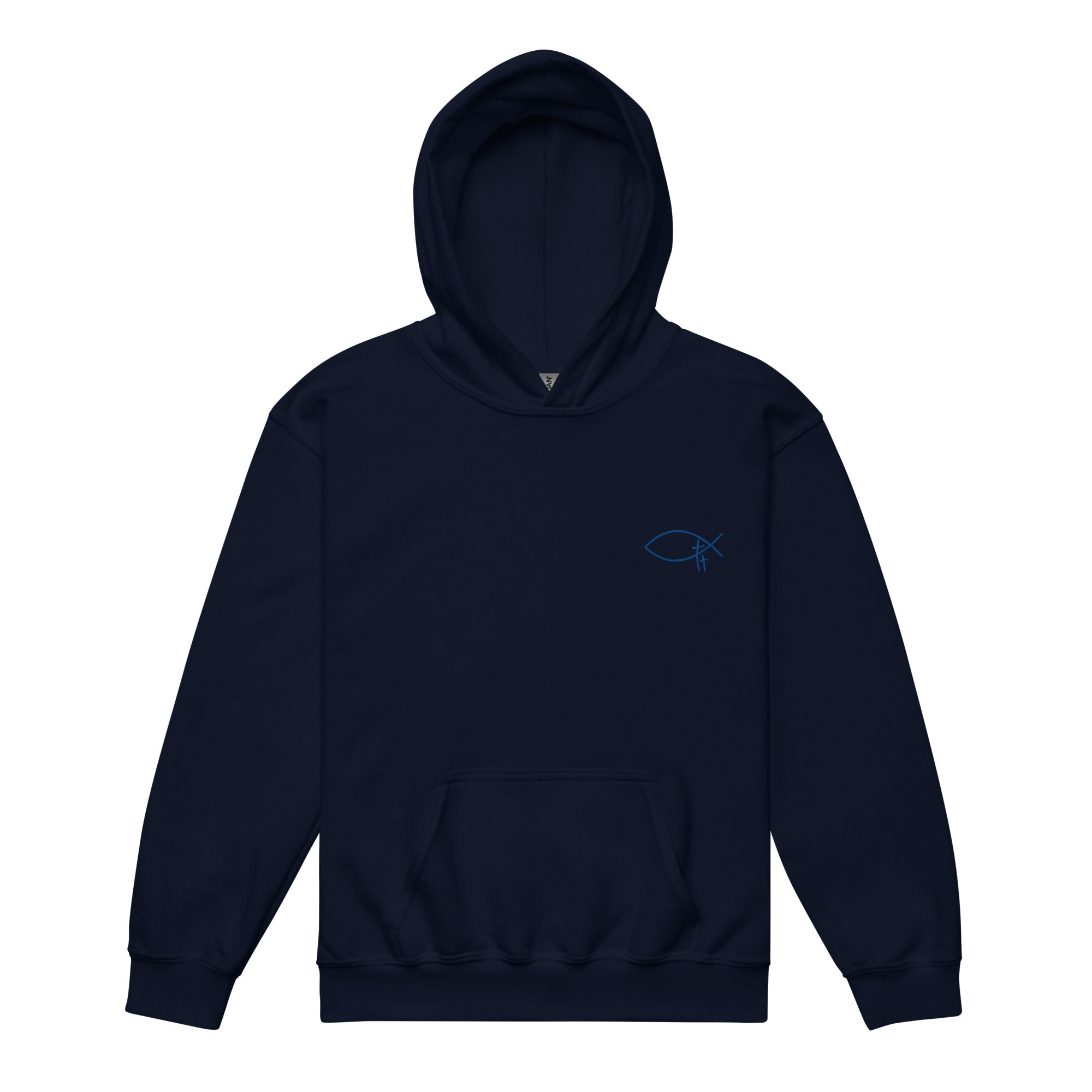 Christliche Kinderkleidung mit hochwertiger Stickerei. Minimalistische Kids Hoodies.