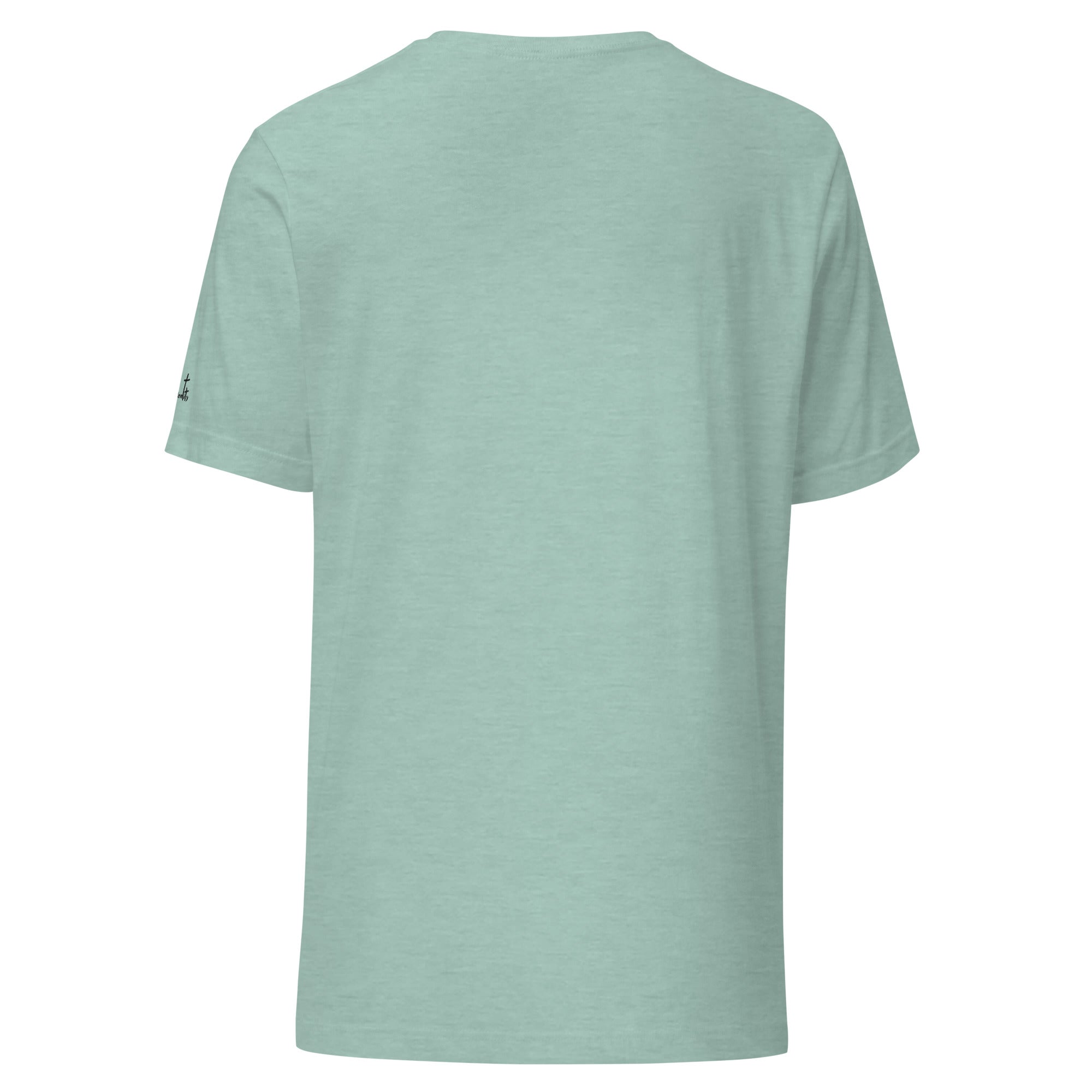 Christliches Herren T-Shirt mit minimalistischem Stick Logo. Hochwertiges Faith Shirt aus ringgesponnener Baumwolle – zeitlos, schlicht - deine Identität in Christus.