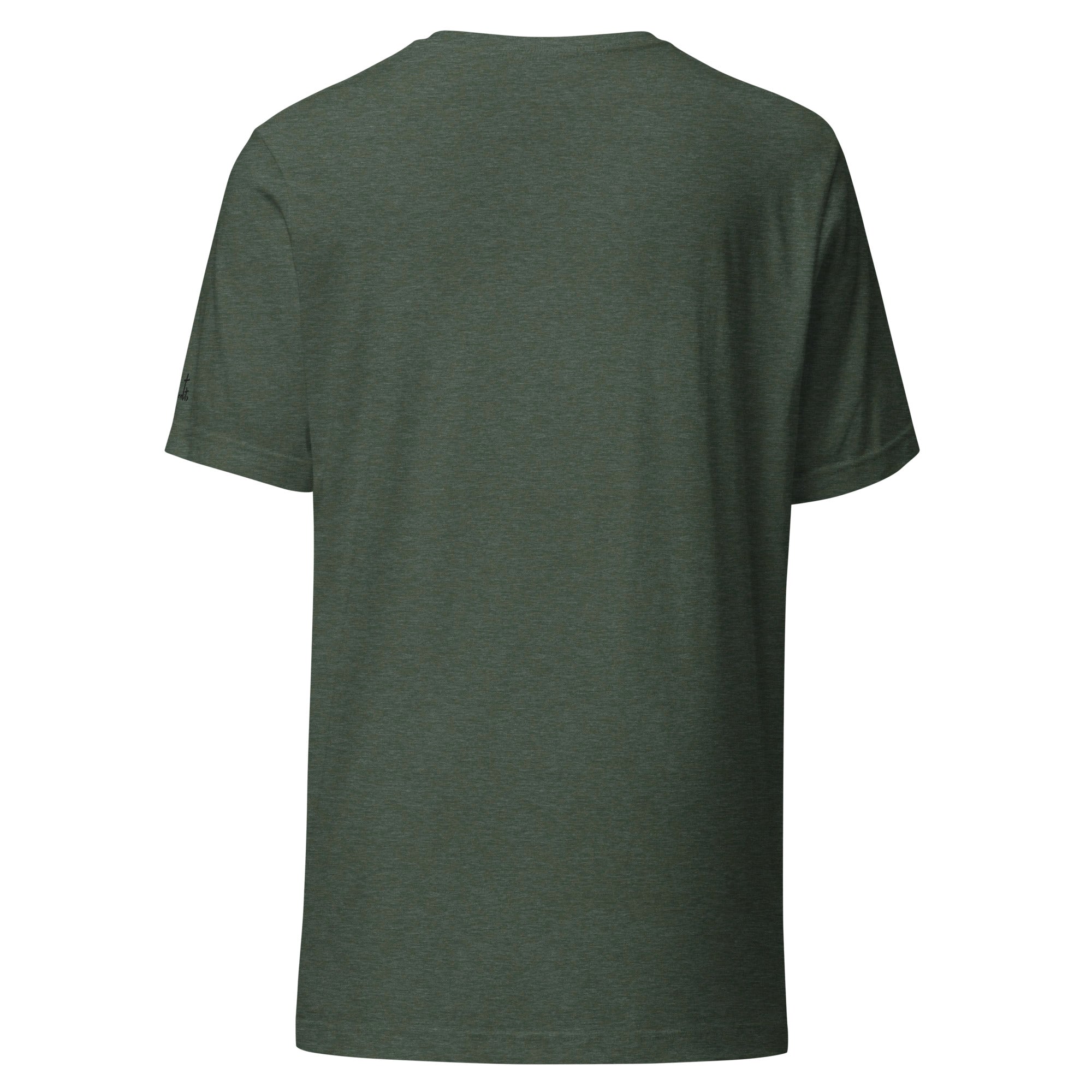 Christliches Herren T-Shirt mit minimalistischem Stick Logo. Hochwertiges Faith Shirt aus ringgesponnener Baumwolle – zeitlos, schlicht - deine Identität in Christus.