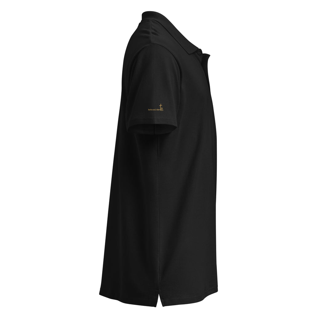 Christliches Polo Shirt für Männer mit gesticktem Ichthys Symbol – beloved.identity
