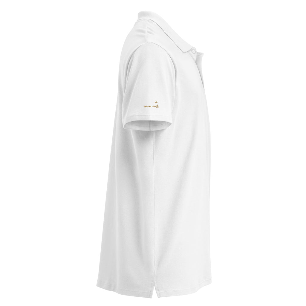 Christliches Polo Shirt für Männer mit gesticktem Ichthys Symbol – beloved.identity
